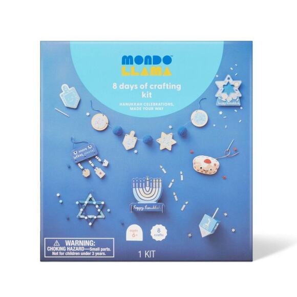 Mondo Llama Hanukkah 8 Days of Crafting Kit NEW - Picture 1 of 4
